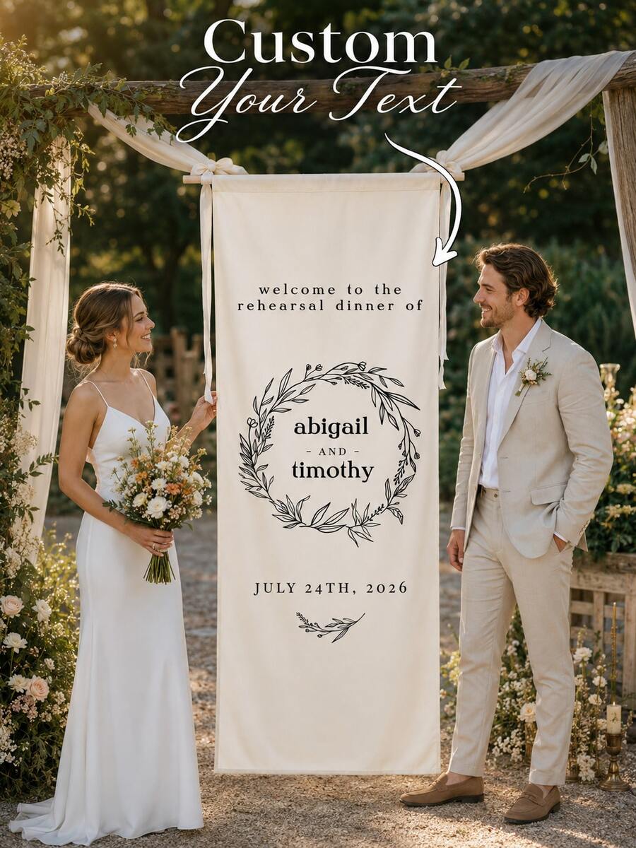 Custom Wedding Welcome Sign, Wedding Fabric Welcome Sign, Modern Wedding Welcome Banner, Custom Fabric Wedding Banner, Bohemian Style Wedding, Bridal Shower Sign, Personalized Name Wedding Sign, Simple Welcome Sign, Fabric Welcome Sign, Wedding Decoration, Custom Fabric Wedding Sign, Personalized Party Decoration, Fabric Sign, Wedding Welcome Sign
