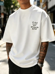 Men's White Confident Quote T-Shirt, Crew Neck Short Sleeve Casual Top, Lightweight Cotton Fabric, Bold "Not Everyone Has Good Taste" Print - White - View 7