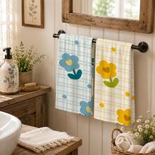 2/4/6pcs Set, Dish Towel, Vintage Floral Pattern Printed Towel, Microfiber Absorbent Cloth, Cooking And Baking Tea Towel, Dish Cloth, Cleaning Towel, Hand Towel, Tea Towel, Super Soft And Highly Absorbent, Kitchen Decor, Kitchen Accessories, Daily Necessities, Life Essentials. - Multicolor - View 5