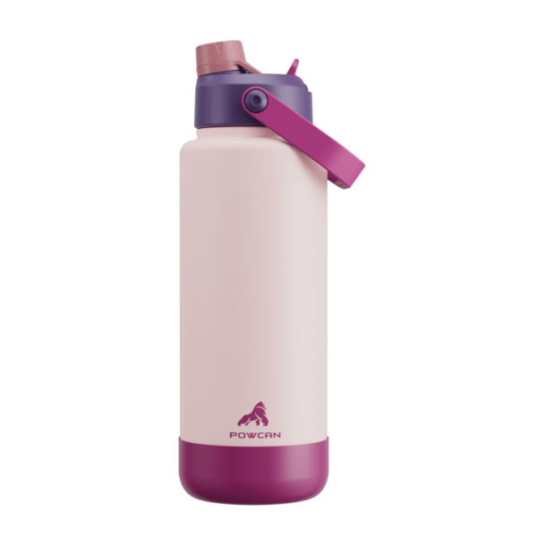 Botella Deportiva Isotérmica Powcan de Acero Inoxidable, Botella de Agua portátil a Prueba de Fugas Para Exteriores, Ideal Para uso en Exteriores, Escuela y Oficina, 40 oz/26 oz