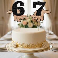 2pcs Six Seven Cake Decor - Funny 6 7 Birthday Cake Decor - Suitable For Birthday Party, Anniversary Party Decoration Supplies - View 8