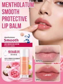 Mentholatum 曼秀雷敦保湿防护润唇膏，修护唇部肌肤，深层锁水，蕴含乳木果油和玫瑰提取物，软化角质层，淡化唇纹，抗氧化修护，93%的用户见证即刻焕发光彩，持久滋养，保湿保湿，打造光滑妆前底妆，防晒，强化唇部屏障，可用作夜间唇膜，清爽不油腻，日常通勤必备，圣诞礼物，冬季急救，多用途唇部护理 - Shea butter & rose essence - 查看 1