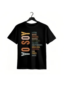 Be Proud &Amp; Fashionable In Our 'Yo Soy' Latina Tee – Ideal For Casual Days - Black - View 1