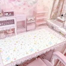 Pelindung Alas Meja Kulit Layar Penuh Motif Polka Dot Bintang Not Musik Tetesan Hujan Anime Jepang Malaikat Y2K Alas Mouse Lucu Alas Meja Kantor Tahan Air Anti Selip PU Alas Meja - View 13