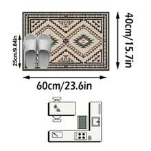 1pc Moroccan Vintage Geometric Diamond Lattice Bohemian Runner Rug, Suitable For Bathroom, Kitchen, Entryway, Hallway, Bedside, Living Room, Bedroom, All-Season Soft Machine Washable Mat, Aesthetic Home Decor - Multicolor - View 13