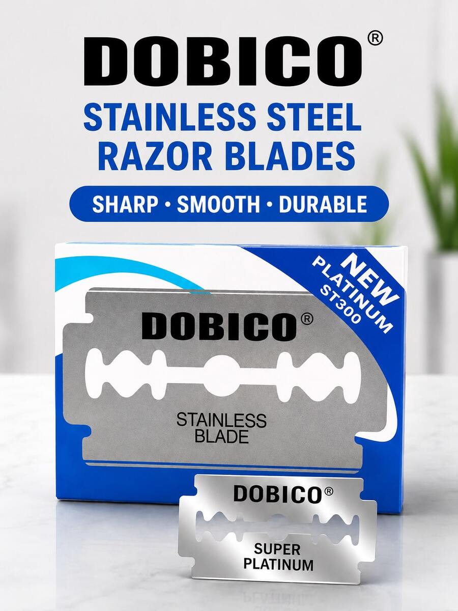 Cuchillas Super Platinum de DOBICO – Duraderas, Resistentes a la Oxidación & Ultra Afiladas - cuchilla - Ver 1