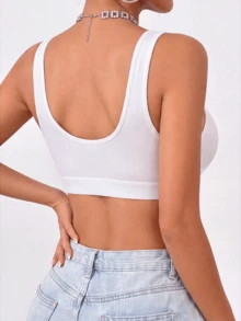 2pcs Wireless Deep V Push-Up Bras, Front Closure Adjustable Semi-Sheer Mesh Breathable Seamless Wire-Free Lift Support Comfortable Everyday Bra - Multicolor - View 2