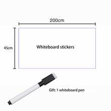 1 Roll Non-Adhesive Electrostatic Adsorption Green & White Chalkboard Wall Sticker, Office Home Decor Message Board - A - View 8