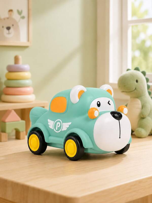 18個月以上幼兒推行小車玩具，動物賽車，嬰兒服務車玩具組，18個月幼兒摩擦推行小車玩具，1歲男孩女孩兒童1歲生日禮物，推行小車，幼兒玩具車，幼兒推行車