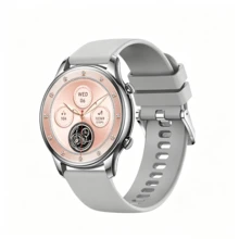 QAGSFLC 1.53 Inch Round HD Display Smartwatch For Women And Men, Wireless Calling, Remote Camera Control, Music Player, Multi-Sport Fitness Modes, Stopwatch, Notification Alerts, USB Charging, Multi-Function - Multicolor - View 9