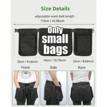 1set 2pcs Adjustable Polyester Apron With Multi-Functional Waist Bag And Spacious Zippered Tool Pockets - Toolkit - View 9