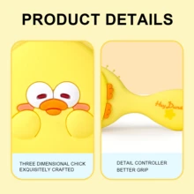 Miniso Cute Cartoon Air Cushion Hair Brush Scalp Massage Detangling Hair Comb Portable Daily Hair Accessory Gift For Girls Kids Women - Yellow - View 10