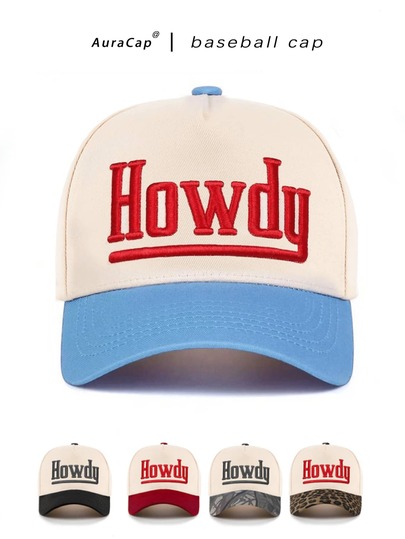 經典復古 Y2K 刺繡「HOWDY」原創棒球帽卡車帽，男女通用，適合春夏秋冬四季，情人節、單身派對、父親節、母親節、教師節、開學季、萬聖節完美禮物，適合新娘、學生、老師，女性夏季旅行海灘海邊必備，女性海灘帽，新娘婚禮必備，粉色、黑色波多黎各休閒頭飾，女性卡車帽