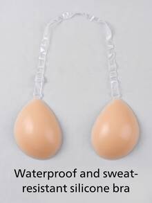 Sutiã de Silicone Invisível, Sem Alças, Sem Costas, com Alto Suporte, para Mulheres Plus-Size e Curvilíneas, Taças C–G, Perfeito para Tops Halter, Vestidos Sem Costas e Roupas de Banho - Multicolorido - Visão 2