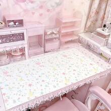 Pelindung Alas Meja Kulit Layar Penuh Motif Polka Dot Bintang Not Musik Tetesan Hujan Anime Jepang Malaikat Y2K Alas Mouse Lucu Alas Meja Kantor Tahan Air Anti Selip PU Alas Meja - View 11