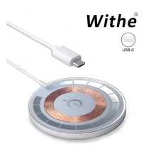 15W 磁吸無線充電盤，兼容 MagSafe 17 16 15 14 13 12 Pro Max Mini，快速無線充電底座 Mag Charger - 白色 - 查看 9