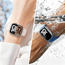 Yezodawee 5 Stücke weiche Hydrogel-Bildschirmschützer, kompatibel mit Apple Watch Series 8/Ultra/Series 7/Series 11, 42mm/46mm, kratzfest, ohne Glasgehäuse - Transparent - Übersicht 4