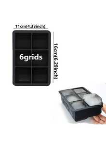 Large Square Ice Cube Tray, Large Ice Cube Mold Box, Silicone Square Ice Cube Mold, DIY Bar Ice Cube Maker (Black), Whiskey Ice Cube Mold, Ice Cubes, Silicone Mold, Ice Cube Mold, Halloween, Kitchen Accessories, Kitchen Refrigerator - Multicolor - View 6