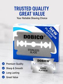 Cuchillas Super Platinum de DOBICO – Duraderas, Resistentes a la Oxidación & Ultra Afiladas - cuchilla - Ver 7