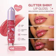 B.TWO.B Gloss Labial Brilho Glitter Hidratante com Essência de Arroz Lip Gloss Brilho Intenso Efeito Glossy Lábios Luminosos Não Pegajoso Textura Leve Confortável Longa Duração Vegano Efeito Volume Natural Brilho Deslumbrante para Uso Diário e Maquiagem - B06 FRAMBOESA BRILHANTE - Visão 2