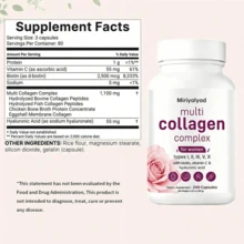 Miriyalyad  Multi Collagen Pills For Women & Men, 240 Capsules | Type I, II, III, V, X - Hydrolyzed Collagen Peptides With Biotin, Hyaluronic Acid & Vitamin C | Hair, Skin, Nail & Joint Support - 1件 - 查看 6
