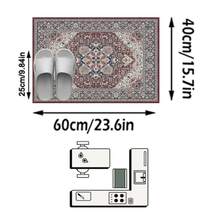 1pc American Classic Distressed Artistic - Beautiful Floral Bohemian - Long Runner Rug, Bathroom, Kitchen, Entryway, Hallway, Bedside, Living Room, Bedroom, All Season Soft Machine Washable Mat, Aesthetic Home Decor - Multicolor - View 13