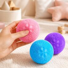 1pc Nieduo Colorful Spiky Stress Ball, Soft Elastic Squeeze Toy, Fun Sensory Relief Toy, Suitable For Kids And Adults, Birthday Party Gift - Multicolor - View 7