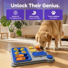 Juguete alimentador interactivo sin cables que enriquece la vida mental de la mascota y controla la velocidad de ingesta de alimentos tanto para perros como para gatos. - Naranja - Ver 2