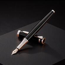 One Pen Luxury Glossy Black Metal Fountain Pen, Smooth Writing, Suitable For Calligraphy Practice, Business-Grade Gift, Suitable For Students And Teachers, Neutral Signature Pen, Replaceable Ink Cartridge - Fountain Pen - View 13