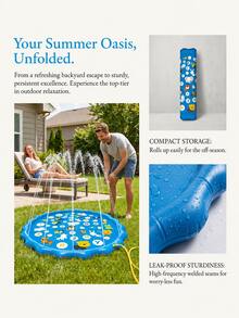 This Extra Large Luxury Outdoor Toy Measures 100cm/39.37 Inches. This Summer Yard Water Toy Is Both A Portable Swimming Pool And Includes An A To Z Alphabet Learning Toy As Well As A Water Spray Mat. - Multicolor - View 9