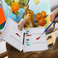11Pcs Painting Brush Palette Set, 1 Pc Palettes To Create Art Paint Oil Watercolor With 10 Pcs Paint Brushes - Sets - View 6