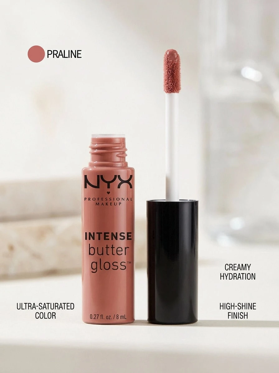 NYX 黄油唇彩 16 果仁糖 0.27 盎司/8 毫升 彩妆唇彩 唇彩 浓郁中性色调 丝滑质地 高光泽保湿配方 适合任何肤色 女朋友 妻子 母亲 朋友 生日 毕业派对 旅行 露营 户外 学校 校园旅行 节日 周年纪念 秋季 秋季 万圣节 秋季造型 - 16 Praline - 查看 1
