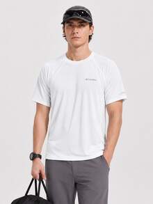 Columbia New Sports Running Fitness Training Comfortable Breathable Men's Casual Short Sleeve T-Shirt - White - View 3