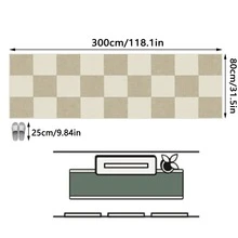 1pc Nordic Modern Luxury Minimalist Dual-Color Checkerboard Pattern Long Runner Rug, Soft Machine Washable Floor Mat For Bathroom, Kitchen, Entryway, Hallway, Bedside, Living Room, Bedroom, All Seasons Home Decor - Multicolor - View 17