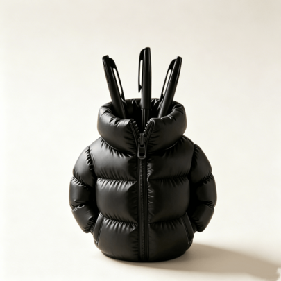 Creative Mini Puffer Down Jacket Pen Holder, Multicolor Aesthetic Ins Desktop Storage Organizer, Cute Stationery Caddy For Pens Pencils Scissors, Versatile Makeup Brush Holder For Bedroom Vanity, Kawaii Desk Decor Gift For Students & Office Workers