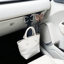 Bow Creative Car Hook, Front Passenger Seat Decoration Multi-Functional Storage Hook (Suitable For Glove Box) - A - View 2