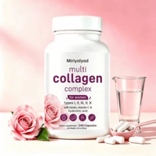 Miriyalyad  Multi Collagen Pills For Women & Men, 240 Capsules | Type I, II, III, V, X - Hydrolyzed Collagen Peptides With Biotin, Hyaluronic Acid & Vitamin C | Hair, Skin, Nail & Joint Support - 3件 - 查看 5