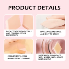 Miniso 15入三角楔形化妝海綿套組 便攜一次性底妝化妝海綿 附收納盒 - 隨機的 - 查看 3