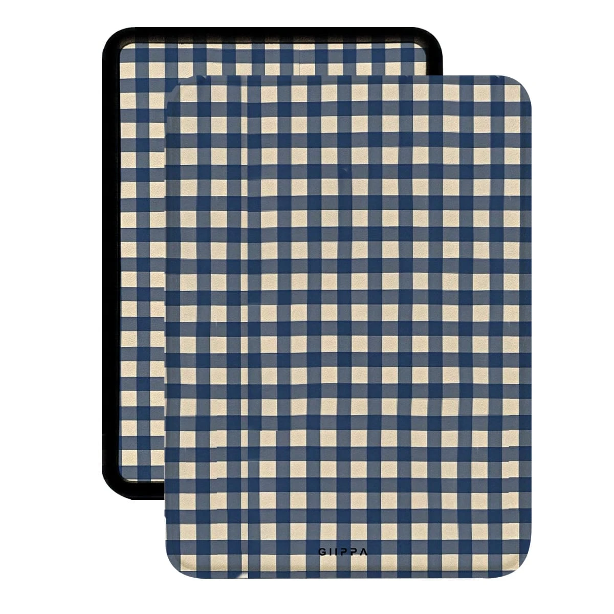 GIIPPA 1 pieza Funda Kindle a cuadros azul marino y beige con correa ajustable para la mano, función de activación y suspensión automática, cubierta de cuero PU compatible con Kindle Paperwhite 5/6/7/10/11/12 Gen, Kindle Colorsoft 1st Gen, Basic Kindle 8/10/11 Gen All Kids & Signature Editions, regalo perfecto de Navidad, San Valentín, Acción de Gracias, Halloween y cumpleaños para amantes de los libros, niñas, estética tradicional asiática retro minimalista - Multicolor - Ver 1