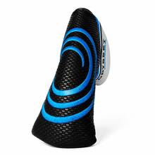 Funda para cabeza de putter de golf tipo blade, funda magnética de cuero PU premium, patrón de espiral bordado, forro protector suave, se adapta a la mayoría de putters tipo blade - D - Ver 6