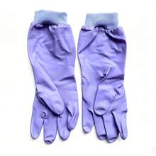 1/3 piezas Guantes de goma gruesos de PVC para lavar platos, de una sola capa con gancho incorporado, diseño de puño elástico, multiusos para limpiar la cocina, el baño y la ropa - A - Ver 17
