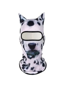 1件/2件 中性 3D動物圖案面罩頭套，戶外滑雪騎行防曬帽，適用於日常使用、旅行、徒步、滑雪（貓、狗圖案） - 彩色 - 查看 3