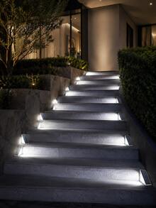 2/6pcs Outdoor Triangular Solar Step Lights, 13 LED IP65 Waterproof Solar Stair & Landscape Lights, Decorative Ambient Lighting For Yard, Villa, Balcony, Garden, Stairs, Street And Other Outdoor Scenes - Multicolor - View 10