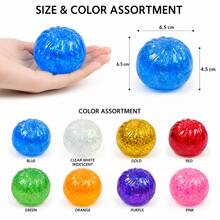 1/3/6 PCS Glitter Jelly Dumpling &Bao Bun Squishy Toys Soft Stretchy TPR Squeeze Toy Stress Relief Random Color Back To School Summer Camp Party Gift,Toys For Girl,Kids Toys,Squishy Pack,Squishy>Stress Ball,Squishy Toy Taba,Bear Toy,Paw Print Squishy - 彩色 - 查看 7