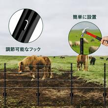 ガーデンフェンス支柱10本セット,金網フェンス用4フィート(約122cm)の頑丈なU字型金属支柱,掘削不要の仮設フェンス支柱,ブラック   WL - ブラック+アイアン+ガーデン&アウトドア - チェックする 5