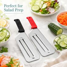 2pcs Stainless Steel Dual Blade Vegetable Slicer & Shredder - Multicolor - View 8