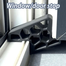 Door & Window Stopper - Window Blocker, Sturdy Plastic Anti-Collision Buffer Strip And Track Lock Set, Prevents Window Shaking, Suitable For Office Windows, Hotel, Home Window Fixer, Used For Balcony Partition, Ventilation And Privacy Protection, Easy To Install, Suitable For Patio Doors, Bedroom Essential, Home Security Gift - A - View 6