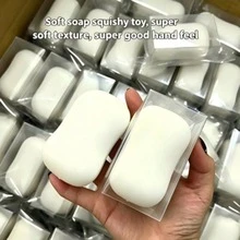 1PC Soap Squeeze Toy, Soft Rubber, Ultra Soft Material, Shapeable, Gift Box Packaging, Suitable For Teenagers Stress Relief, Relieve Stress, Birthday Gift, Holiday Gift, Perfect Gift, Present - Multicolor - View 1