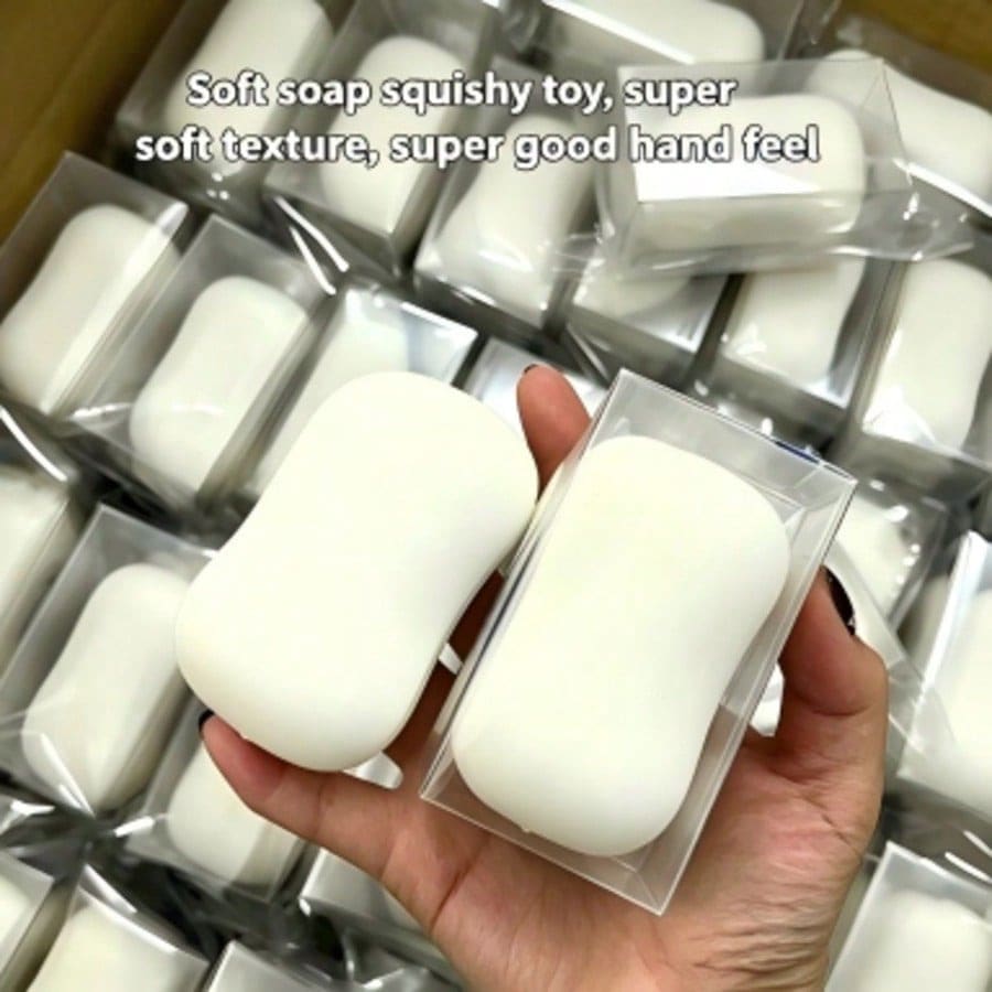 1PC Soap Squeeze Toy, Soft Rubber, Ultra Soft Material, Shapeable, Gift Box Packaging, Suitable For Teenagers Stress Relief, Relieve Stress, Birthday Gift, Holiday Gift, Perfect Gift, Present - Multicolor - View 1