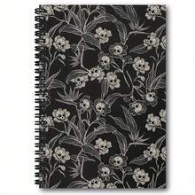 Gothic Style "Overthinker" Spiral Notebook, Gothic Journal, And "Overthinker" Skull Flower Notebook, Suitable As Gifts For Men And Women, Gothic Style School And Office Supplies School Supplies - B - View 8